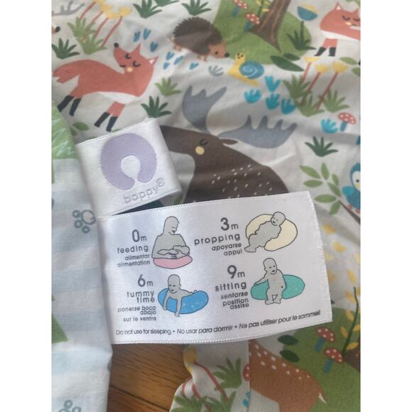 Two Boppy Nursing Pillow Cover Cases Woodland Forest Happy Campers Bears Nature - Picture 3 of 6